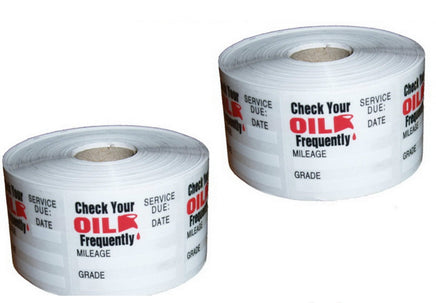 2 Rolls of 500 Total 1000 Stickers Oil Change Reminder Sticker