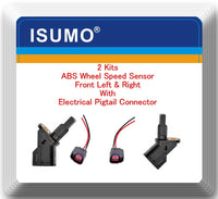 2 ABS Wheel Speed Sensor W/ Pigtail Connector Front L / R  Fits:Mazda 3 Mazda 5