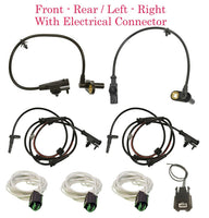 4x ABS Wheel Speed Sensor & Connectors Front Rear L/R Fits Nissan 370Z 2010-2019