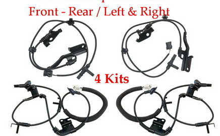 (Set 4) ABS Wheel Speed Sensor Front Rear Left & Right FIts: RAV4 2006-2013 4WD