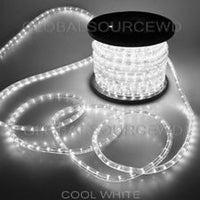150' FEET LED Rope Lights COOL WHITE COLOR 1/2" /13MM 1656 LEDs With Accessories