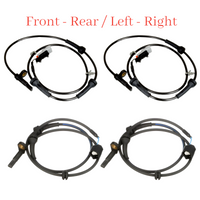 4x ABS Wheel Speed Sensor & Connector Front-Rear  L/R For Nissan Quest 2011-2017