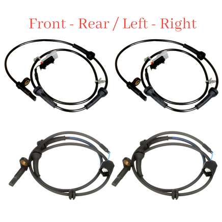 4x ABS Wheel Speed Sensor & Connector Front-Rear  L/R For Nissan Quest 2011-2017