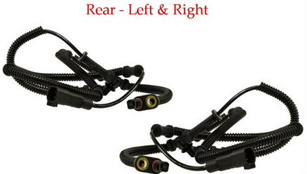 2 ABS Wheel Speed Sensor W/Connector Rear L&R Fits:Town & Country Grand Caravan