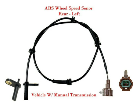 2x ABS Wheel Speed Sensor & Connectors Rear L/R Fits Frontier 2005-2019 W/MT 4WD