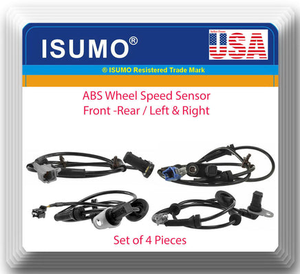 Set 4 Front & Rear L&R ABS Wheel Speed Sensor For Nissan Maxima 3.5L 2004 -2008