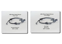 set of 2 ABS Wheel Speed Sensor Front Left & Right Fits Santa Fe 2001-2006