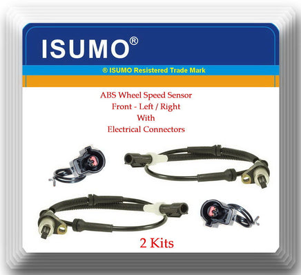 2 X ABS Wheel Speed Sensor W/ Connectors Front L & R  Fits: Ranger B3000 B4000