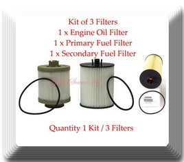  Kit of 3 Oil & Fuel Filter For Powerstroke F250 F350 F450 F550 08-10 6.4L