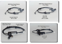 4 ABS Wheel Speed Sensor  Front-Rear Left & Right Fits: Hyundai Santa Fe 01-06