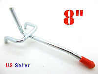 100 PC 8" PEG BOARD HOOKS Shelf Hanger Kit 8" x 1/8" Garage Storage Hanging Set