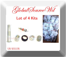 4 Kits Complete Service Kit forTire Pressure Monitoring System (TPMS)