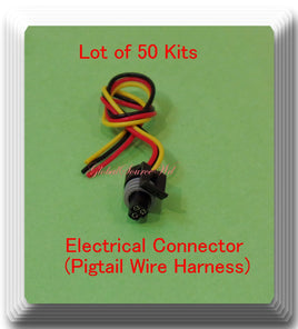 (Lot of 50) 3 Wire Electrical Connector Pigtail Wire Harness 417 Multi Purpose