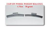 400 Pcs ZN CLIP-ON Wheel Weight Balance 1.75 oz  50g AW175 Zing -Lead Free