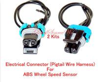 2 x ABS Wheel Speed Sensor W/ Connetor Front L & R ALS3077 Fits Chevrolet GMC