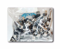 100 Kits Flash Mount High Pressure Tubeless Metal/Chrome Clamp-in tire Valve
