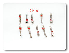 10 Kits Filtered Valve Stem Cores