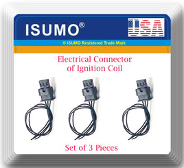 Set 3 Pieces Ignition Coil Electrical Connector Fits EcoSport Fiesta Focus 3 Cyl