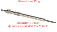 Set of 8 Kits Diesel Glow Plug Fits:OEM#97226202 Chevrolet GMC 2001-2004 V8 6.6L