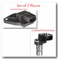 Set of 2 Camshaft & Crankshaft Position Sensors Fits: Chrysler Dodge Mitsubishi
