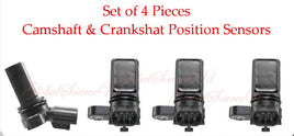 Set 4 Pcs Camshaft/Crankshaft Position Sensor For: Armada Titan Pathfinder 5.6L