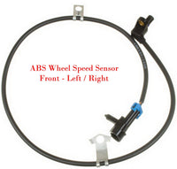 Set 2 ABS Wheel Speed Sensor W/ Connector Front-Right & Left Fits: Chevrolet GMC