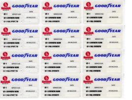 $$$ 20 KENDALL GOODYEAR STATIC CLING OIL CHANGE STICKER