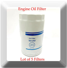Lot of 5 Engine Oil Filter SO252 PH3600 Fits: Dodge Ford Lincoln Mazda Jeep &
