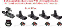 Set 5Kits Camshaft /Crankshaft position Sensor W/Connector Fits:GM Vehicles Saab