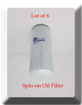 6 x Engine Oil Filter VLF17499 Fits: IC Busses IHC Navistar Trucks 7.6L 9.3L