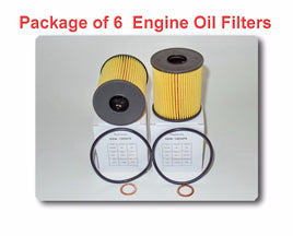 PACKAGE OF 6 ENGINE OIL FILTER CH10066 Fits: MINI COOPER  COUNTRYMAN  PACEMAN