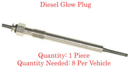 1 Kit Diesel Glow Plug Fits:OEM#97226202 Chevrolet GMC 2001-2004 V8 6.6L