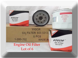 Lot of 6 Engine Oil Filter Fits: Light Duty Trucks Chevrolet GMC V8 7.4L 8.1L