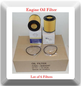 LOT OF 6 ENGINE OIL FILTER SOE5247 11421427908 CH8081 HU925/3x V5247 Fits: BMW