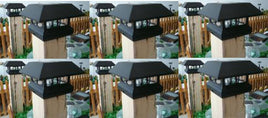 6 Kits Black New Outdoor Garden Solar Panel Post Deck Cap Light