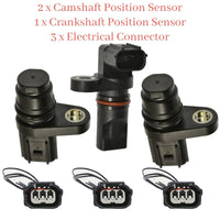 3x Camshaft/Crankshaft Position Sensor & Connector for CRV Civic Clarity Insight