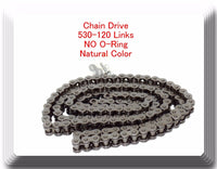 (No-Ring) Drive Chain Natural Color 530 x120 Link For Suzuki GSXR 1000 GSX-R750 