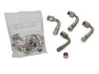 4 Kits Brass Tire Valve Stem Extension Chrome coated 45 Degrees