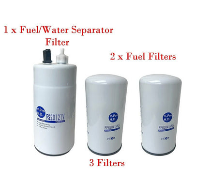 2x Fuel & 1x Fuel/Water Separator Filters Fits FF63041NN/FS20121 Fits  L9, B6.7