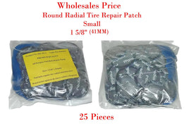 25 pc Radial Repair Tire Patch Small Round High Quality 1-5/8"(41mm)