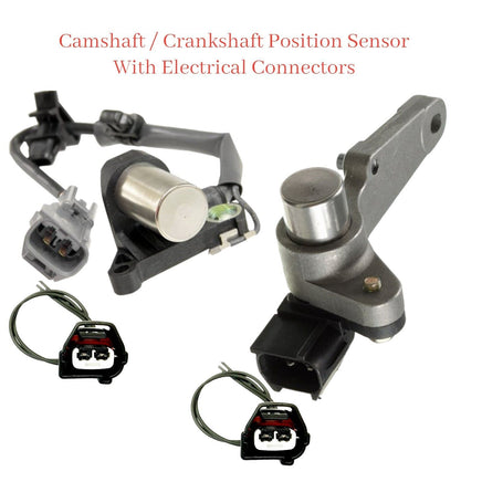 2 x Camshaft/Crankshaft Position Sensor & Connectors Fits Camry RAV4 Solara