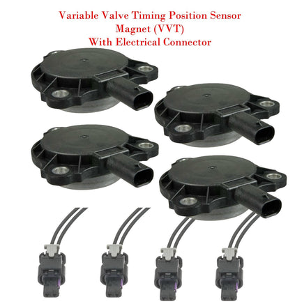 4x VVT Variable Valve Timing Position Sensor Magnet &Connector For Mercedes Benz