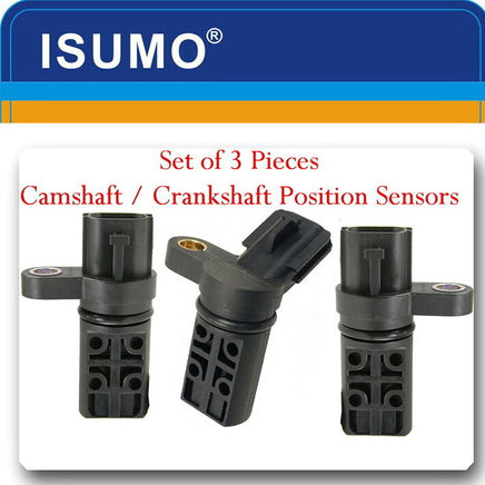 3 Pcs set Camshaft/Crankshaft Position Sensor W/Connectors Fits: Infiniti Nissan