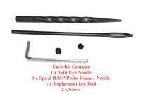 20Kits Replacement Split Eye Insertion & Sprial Needle for Tire Plug Reamer Tool