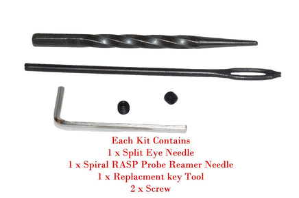 20Kits Replacement Split Eye Insertion & Sprial Needle for Tire Plug Reamer Tool
