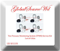 4 Kits TPMS Sensor Service Kit Fits: Hyundai Kia Toyota