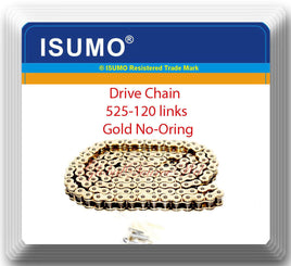OE Spec Gold Plated 525x120 No-Oring Motorcycle ATV Drive Chain 525-Pitch 120 L