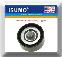 2Pc Belt Tensioner Assy & Drive belt Idler Pulley Fits: Hyundai Kia L4 2.0L 2.4L