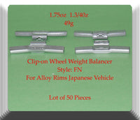 200Pc Assort Clip-On Wheel Weight FN for Alloy Rim Japan Cars 1.25 1.50 1.75 2oz