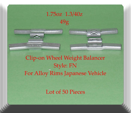 200Pc Assort Clip-On Wheel Weight FN for Alloy Rim Japan Cars 1.25 1.50 1.75 2oz